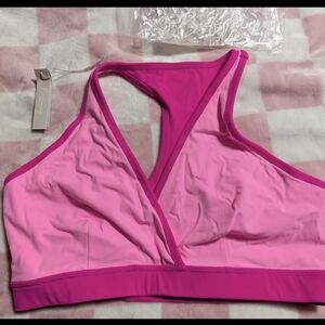 BuffBunny Pink Sports Bra. Reverse Colors